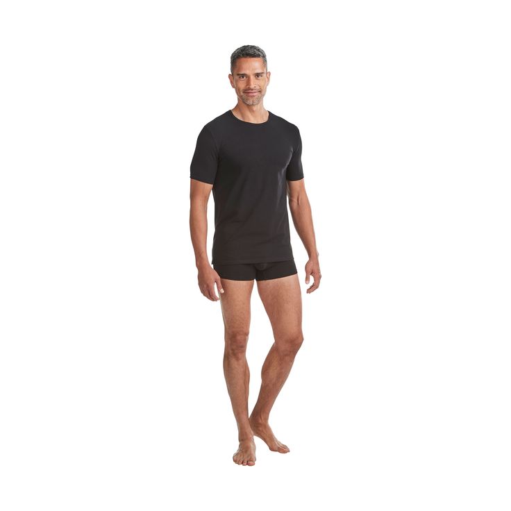 Pack of 3 Mens Basic Round Neck Cotton Undershirt