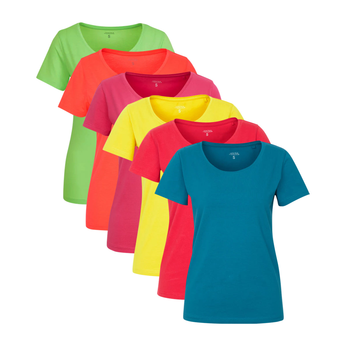 Womens Half Sleeve Round Neck Stretch T-shirt
