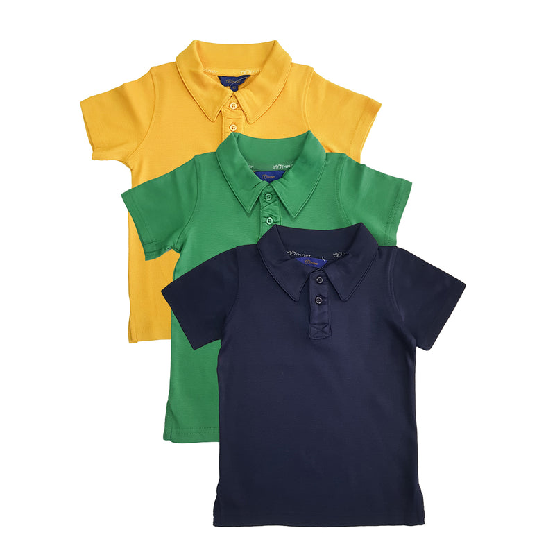 Boys Short Sleeve Cotton Polo T-Shirts