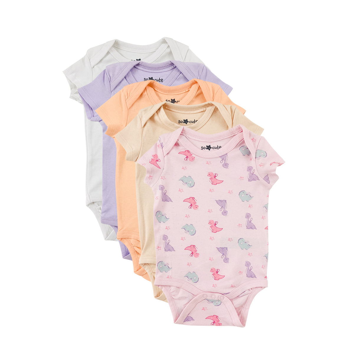 Pack of 3 Multicolor Half Sleeve Organic Cotton Baby Romper Combo
