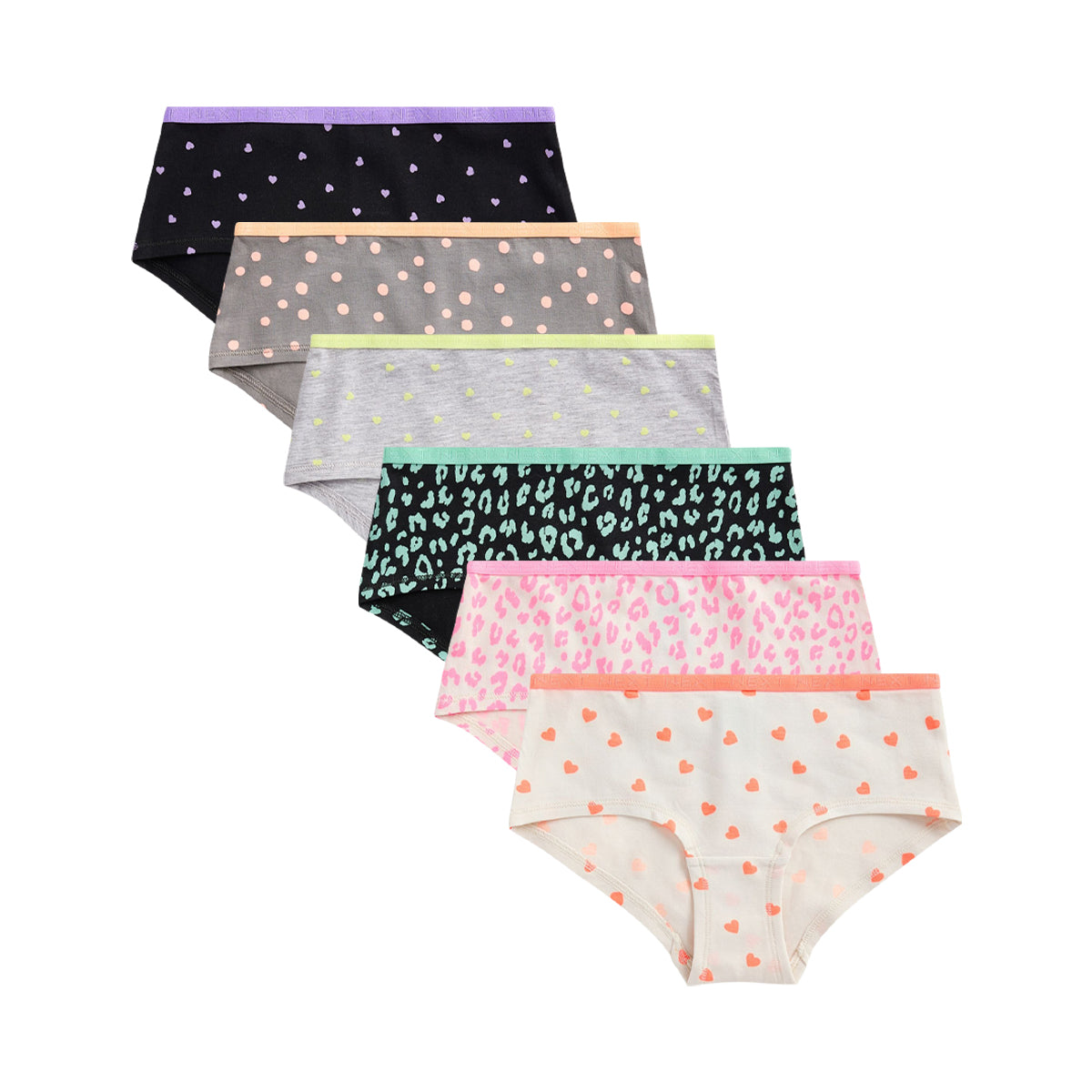 Pack of 5 Girls Cotton Printed Brief Panty Underwear