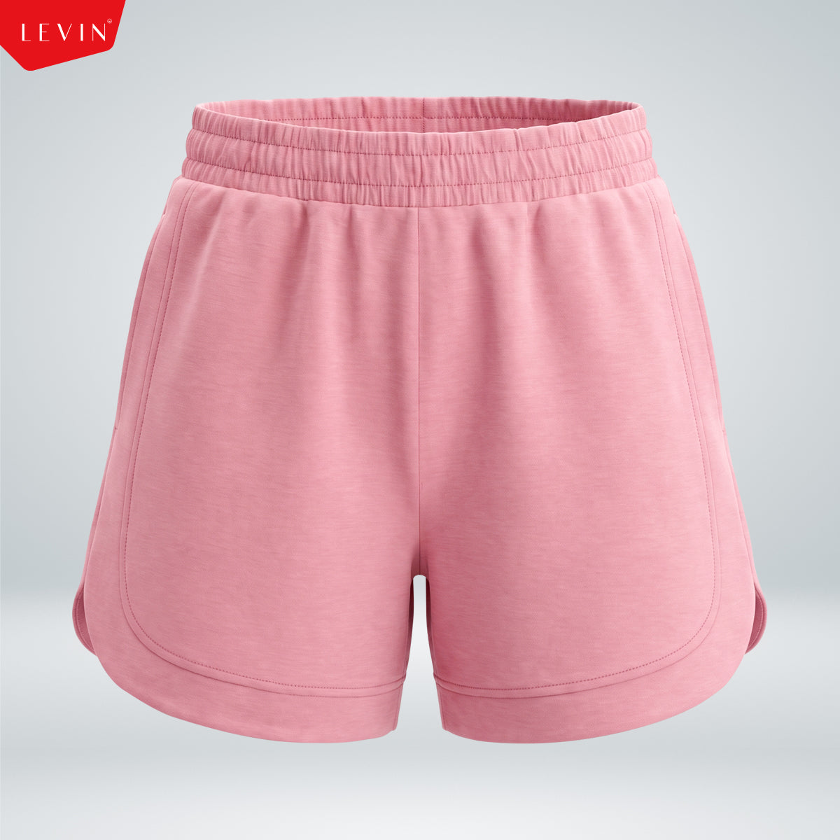 Womens Stretch Elastic Waist Casual Shorts With Side Pocket