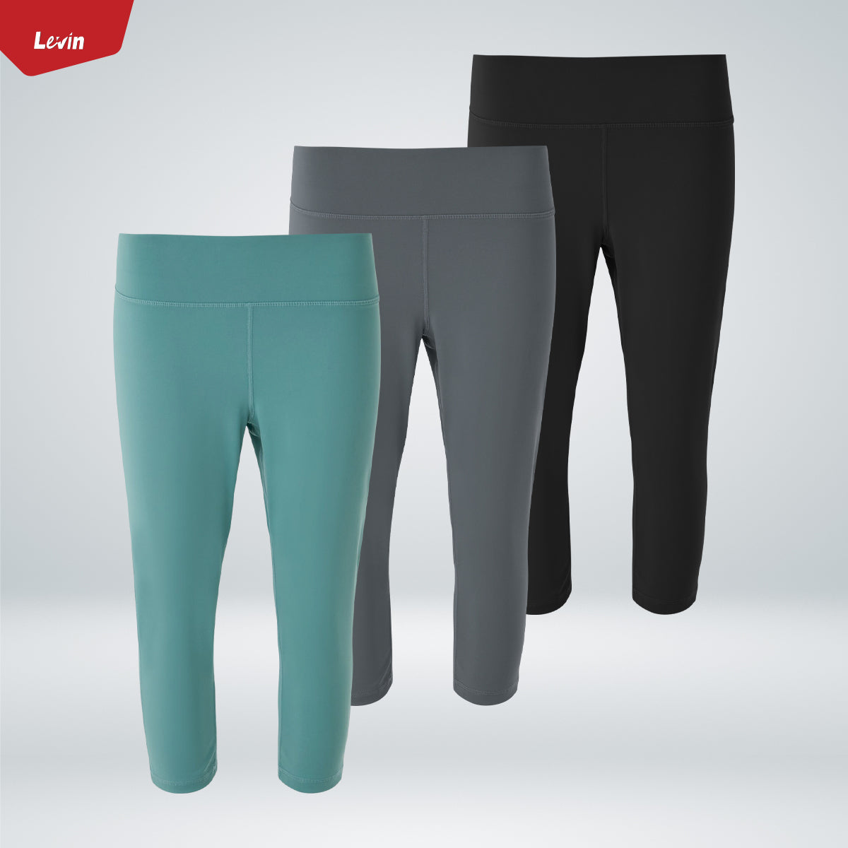 Women's High Waist Stretch Activewear Capri Leggings