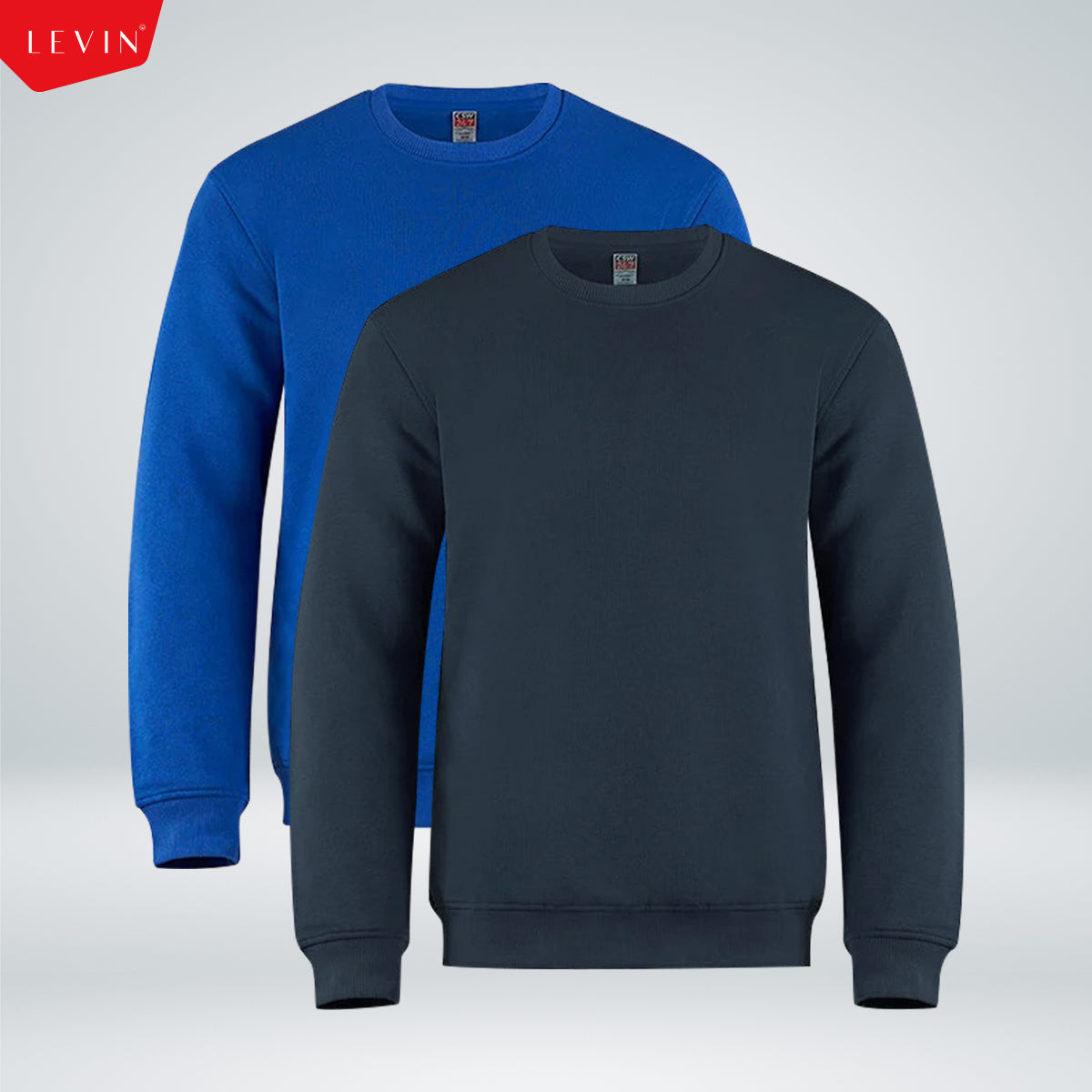 Mens Cotton Blend Crewneck Fleece Sweatshirt