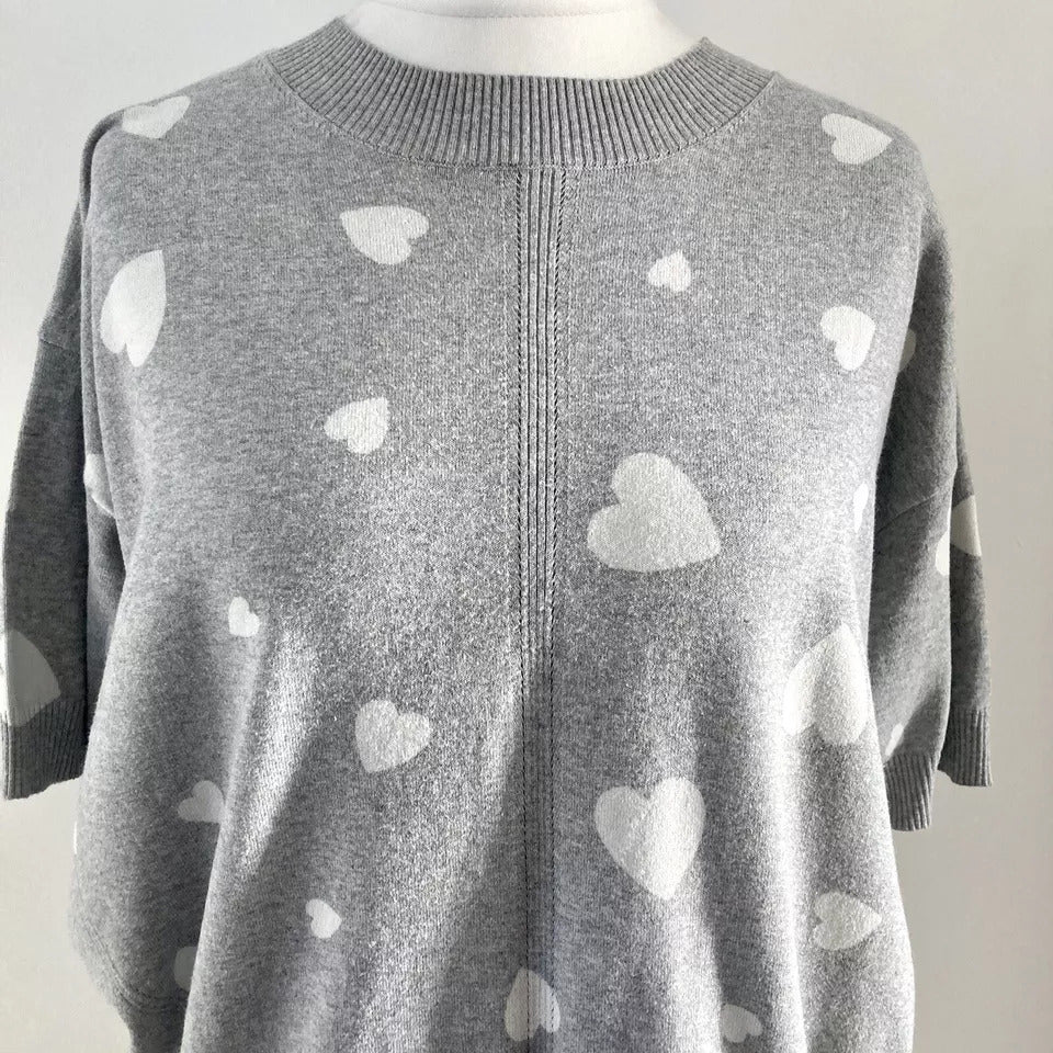 Ladies Short Sleeved Cotton Blend Knit Jumper Sweater
