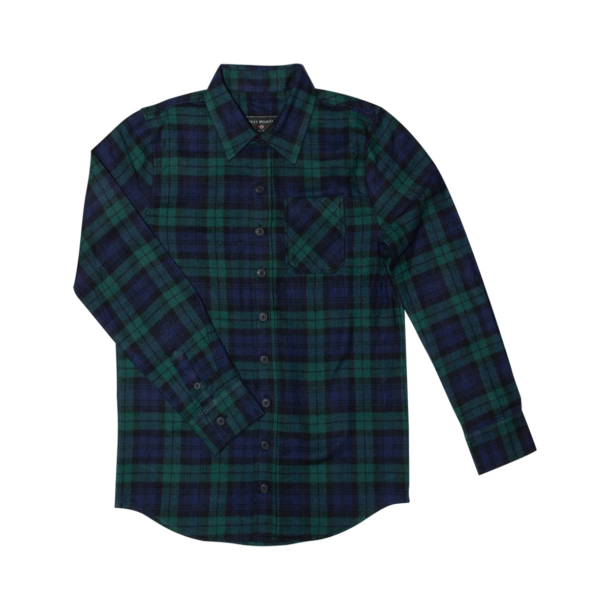 Kids Unisex Check Flannel Shirt with Chest Pocket
