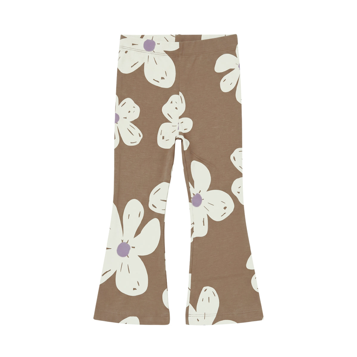 Girls Cotton Printed Flared Leggings