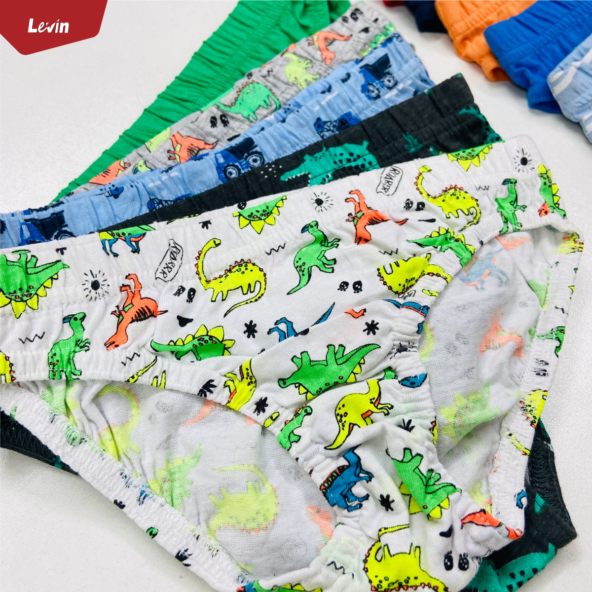 Pack of 5 Assorted Multicolor Cotton Boys Brief