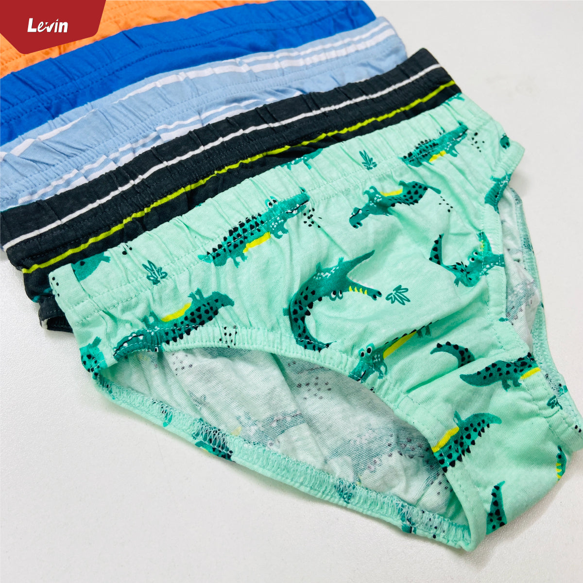 Pack of 5 Assorted Multicolor Cotton Boys Brief