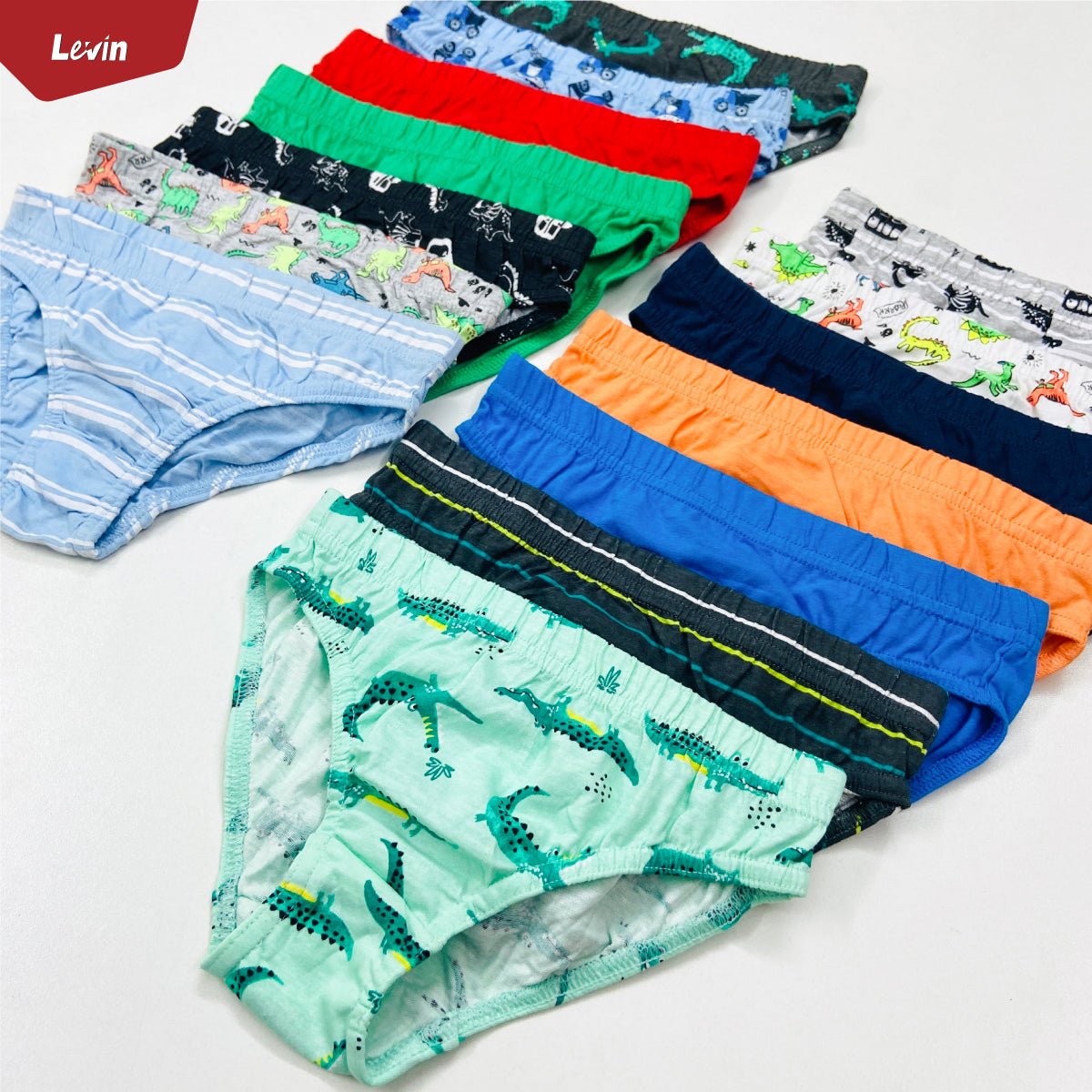 Pack of 5 Assorted Multicolor Cotton Boys Brief