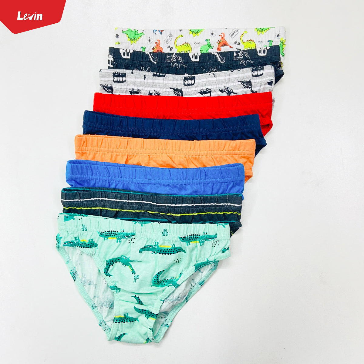 Pack of 5 Assorted Multicolor Cotton Boys Brief