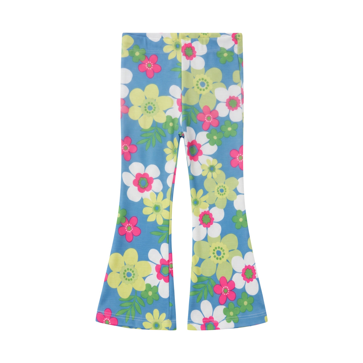 Girls Cotton Printed Flared Leggings