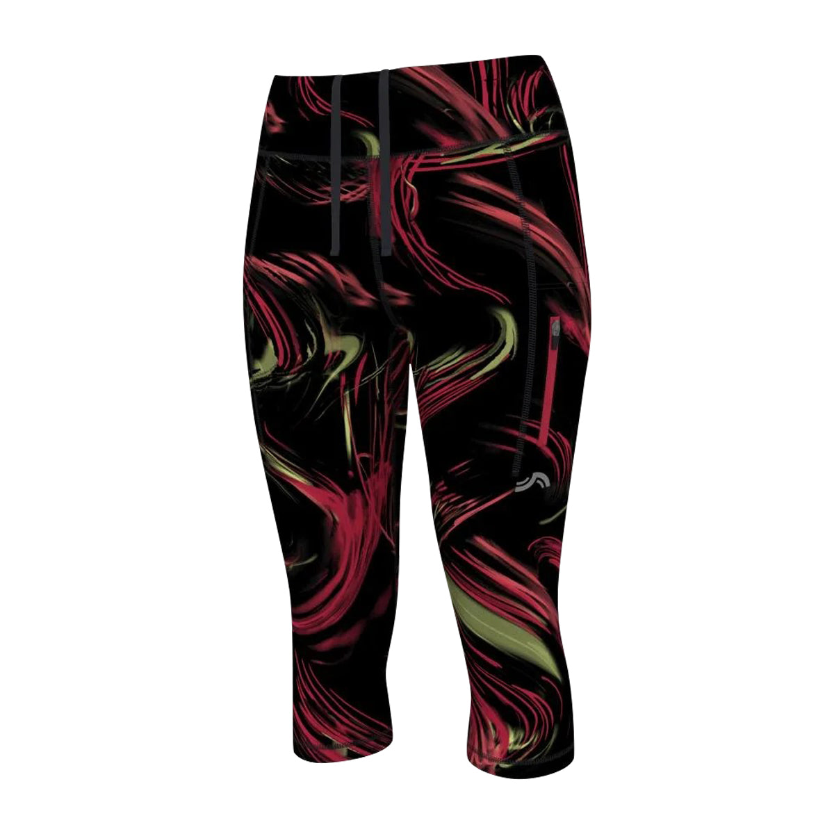 Womens Quick-Dry Capri Length Workout Pant with Pocket