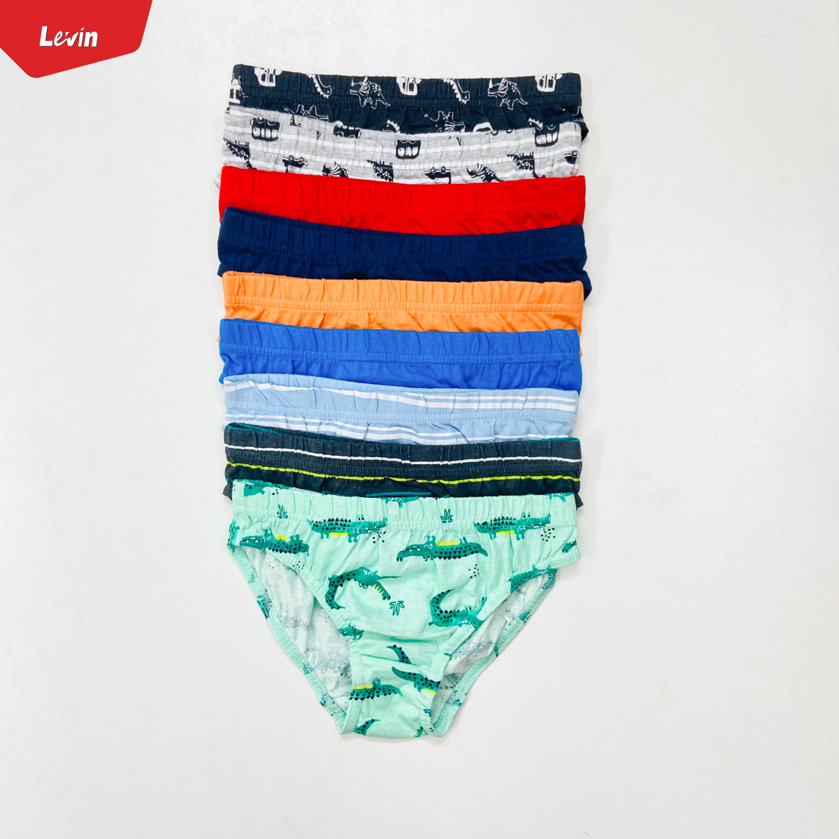 Pack of 5 Assorted Multicolor Cotton Boys Brief