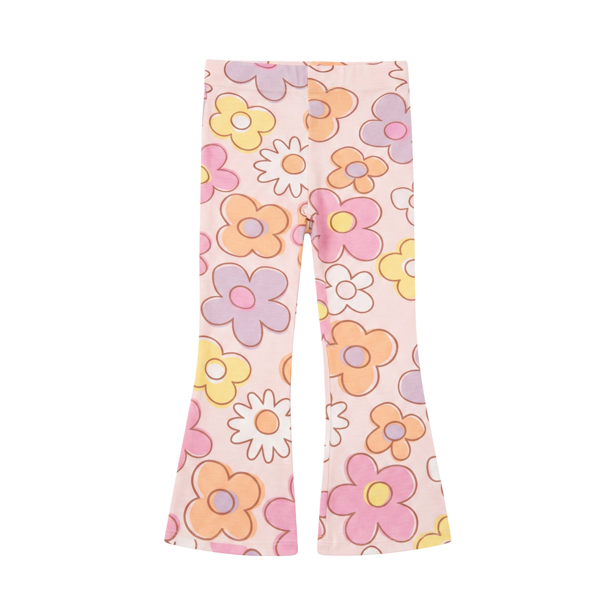 Girls Cotton Printed Flared Leggings