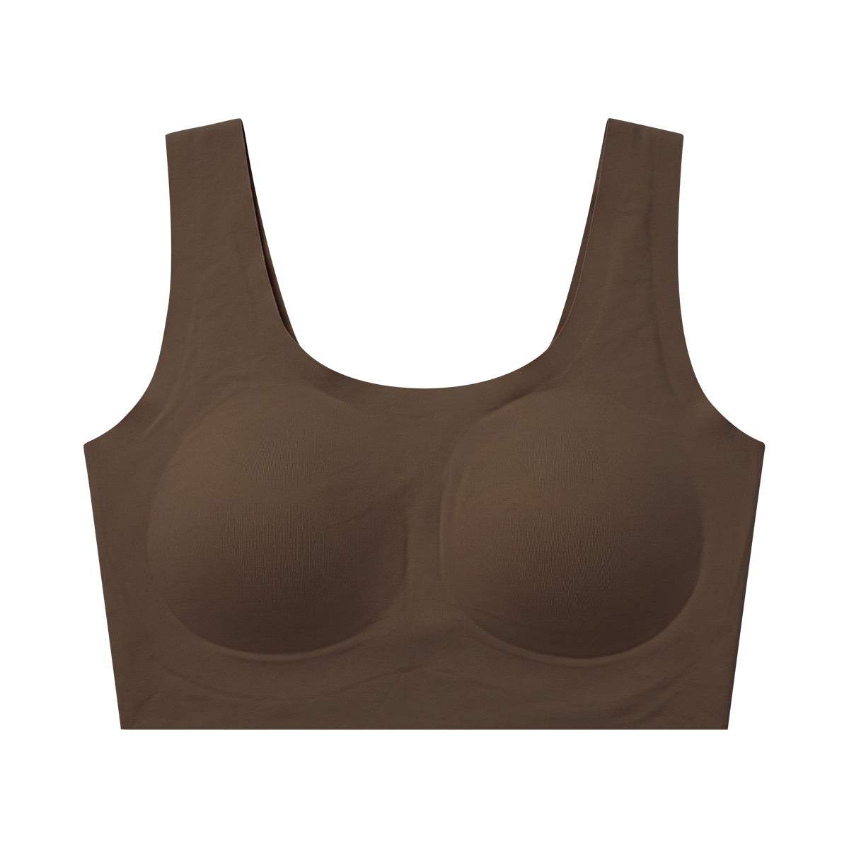 Women's Seamless Padded Wide Straps Microfiber Invisible Bra