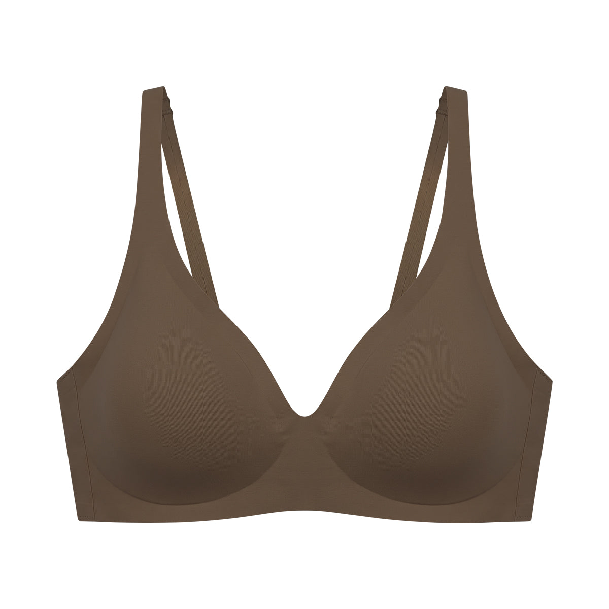 Women's Seamless Padded Microfiber Invisible Triangle Bra