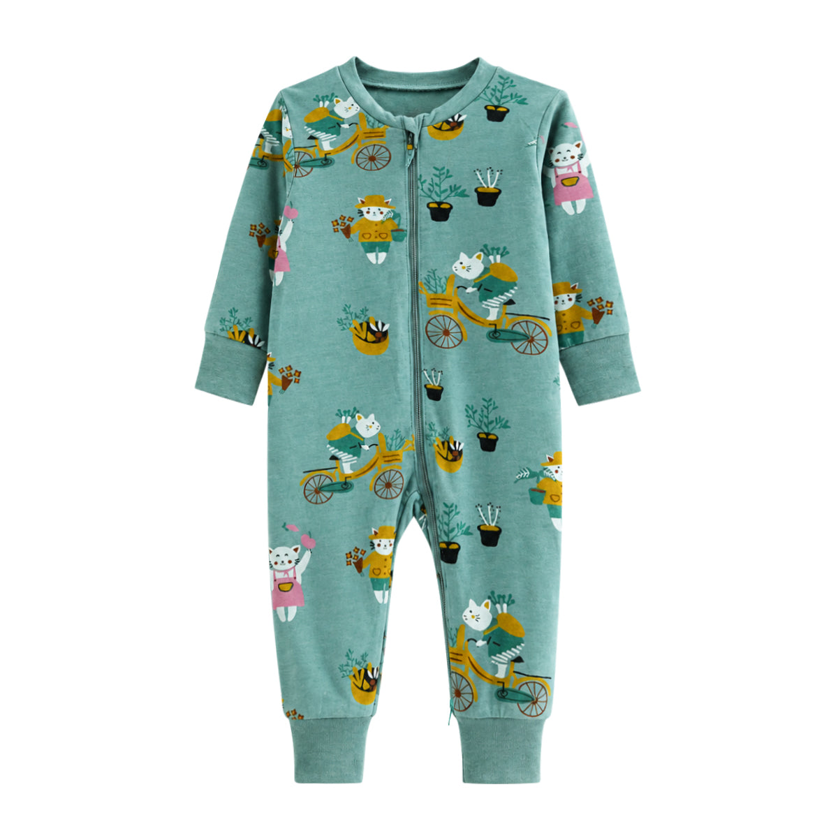 Baby Organic Cotton Printed Sleepsuit Full Body Romper