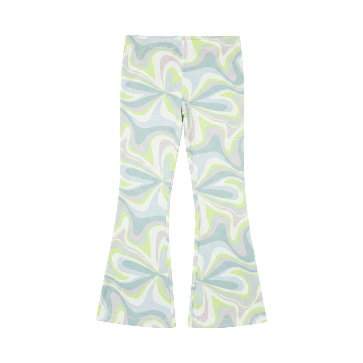 Girls Cotton Printed Flared Leggings