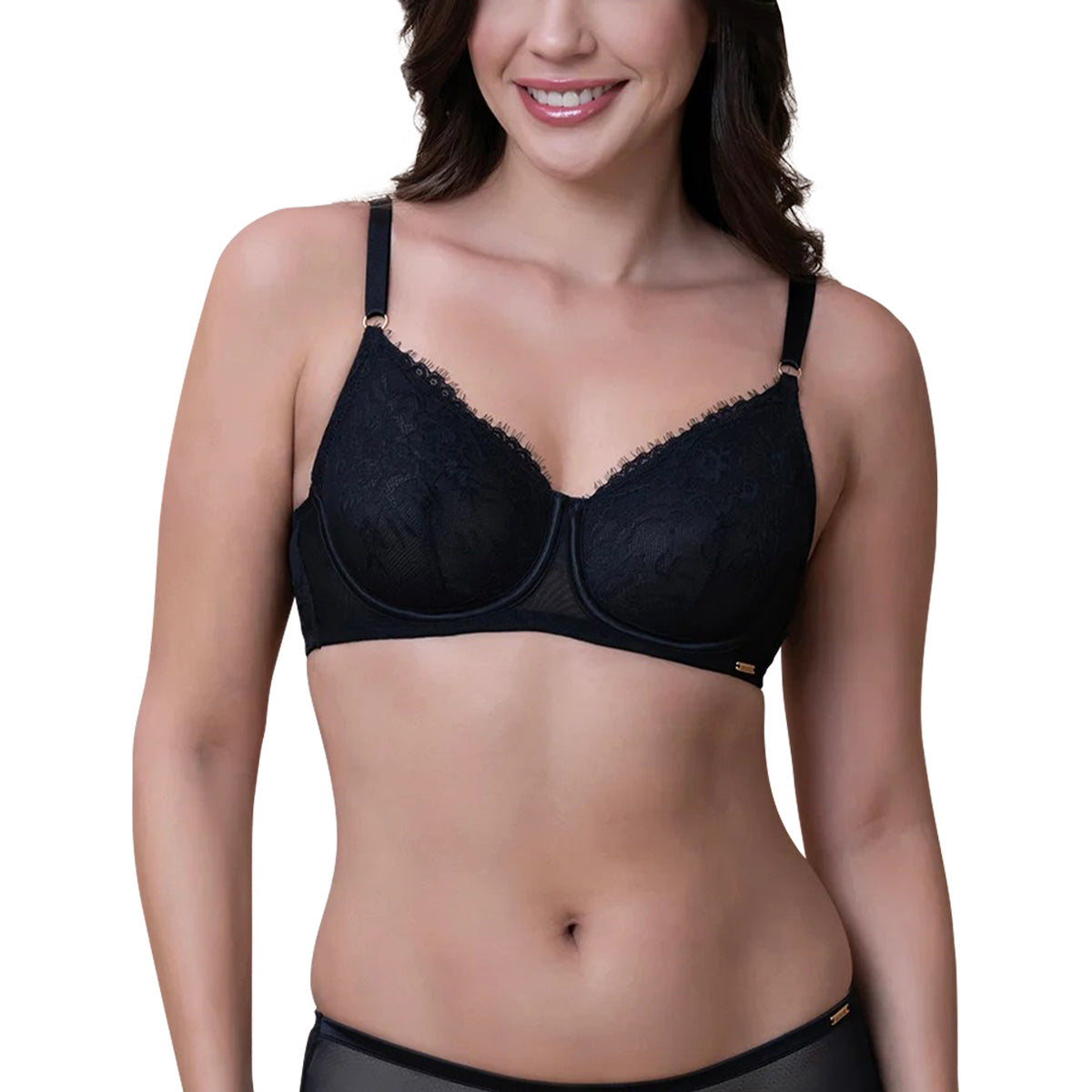 Women's Full Coverage Non-Padded Wired Floral Lace Bra