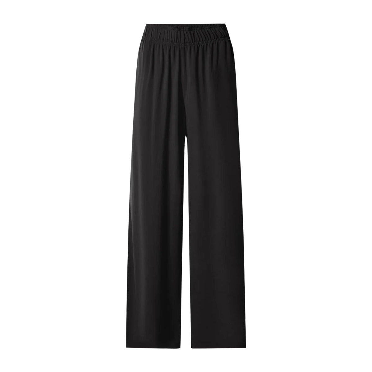 Womens Wide Leg Elastic Waist Palazzo Pants with Side Pocket