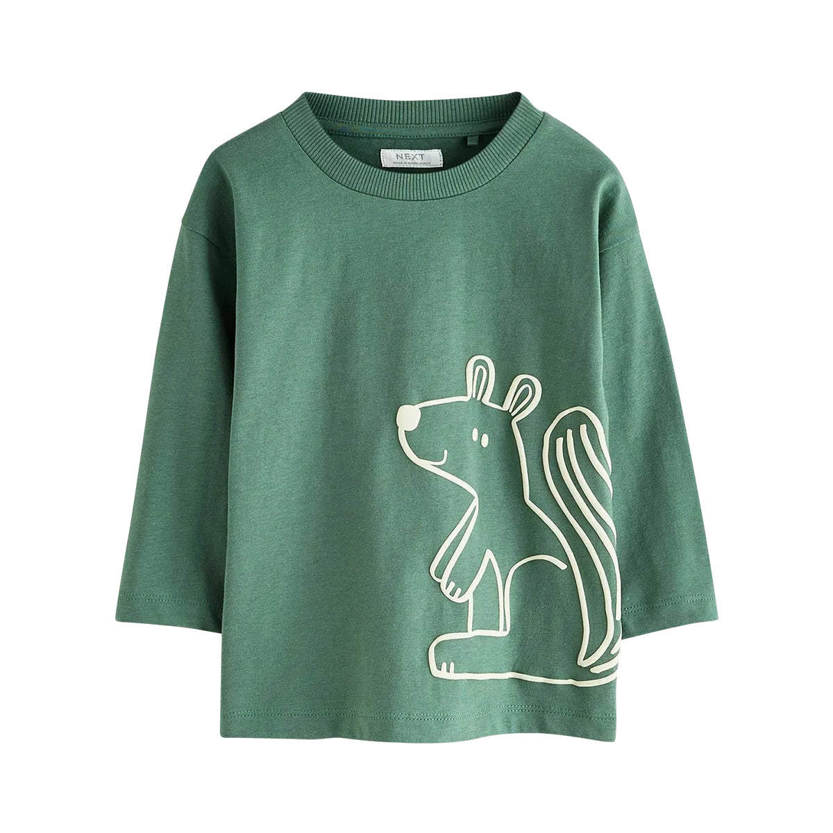 Boys' Cotton Long-Sleeve Printed Crew Neck T-Shirt | 2–10 Years