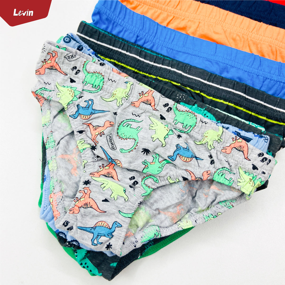 Pack of 5 Assorted Multicolor Cotton Boys Brief