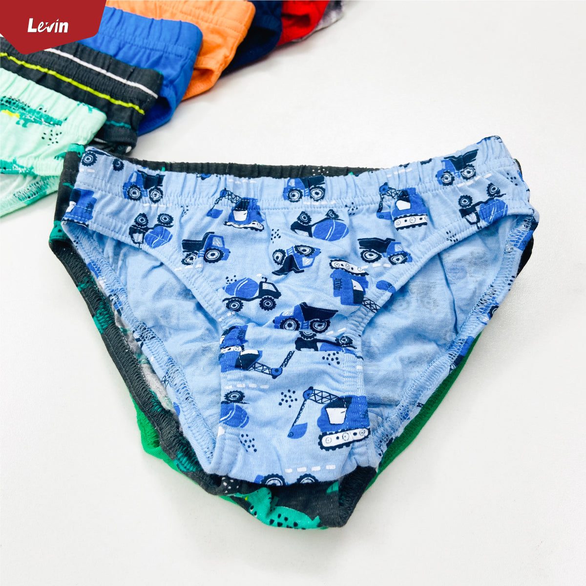 Pack of 5 Assorted Multicolor Cotton Boys Brief