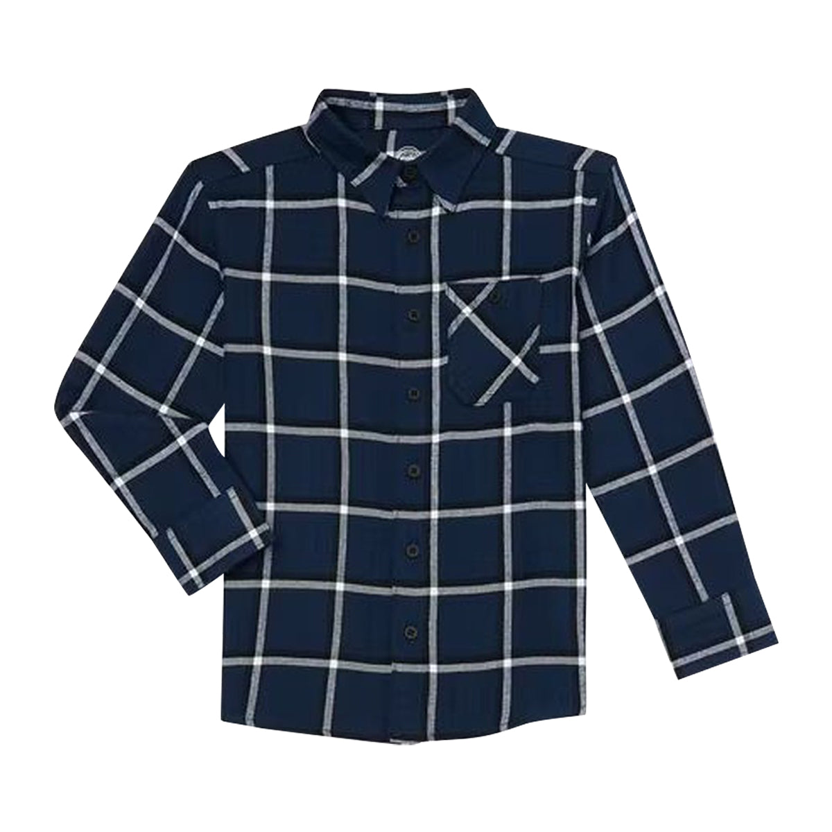 Kids Unisex Check Flannel Shirt with Chest Pocket