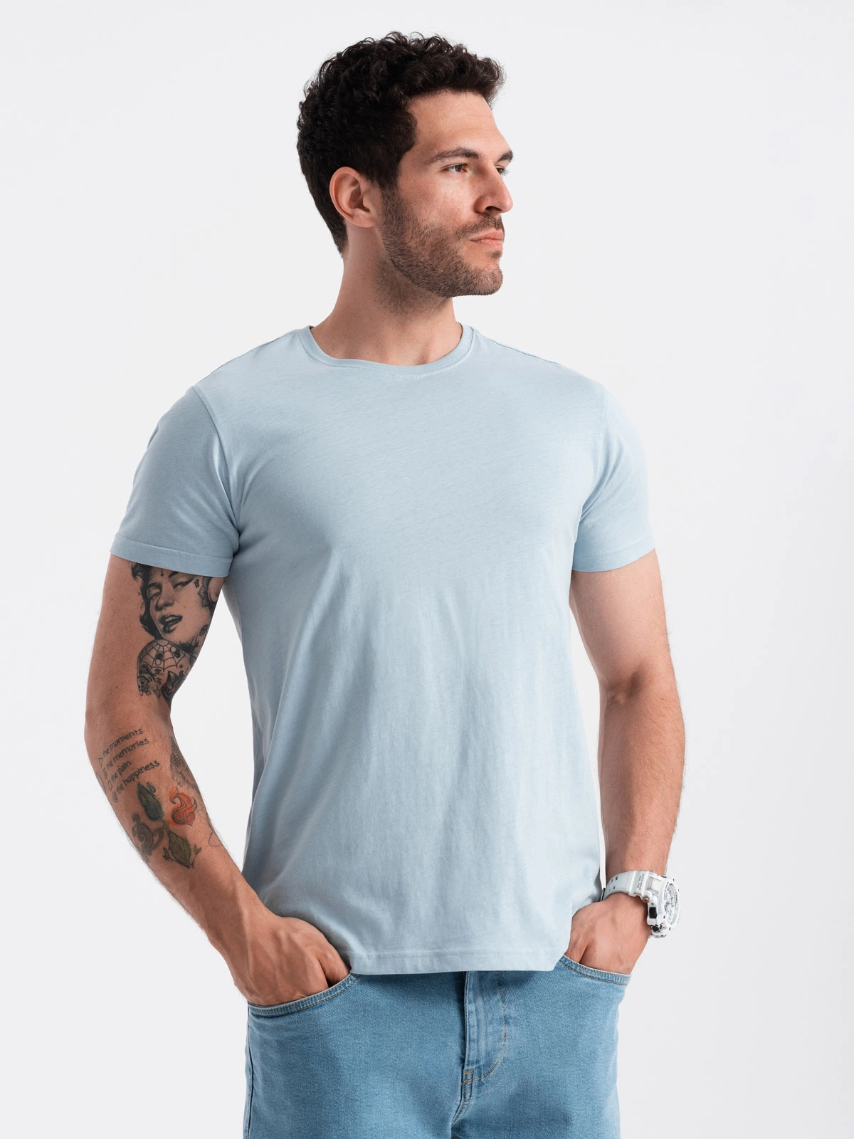 Men's Short Sleeve Round Neck Cotton T-Shirt