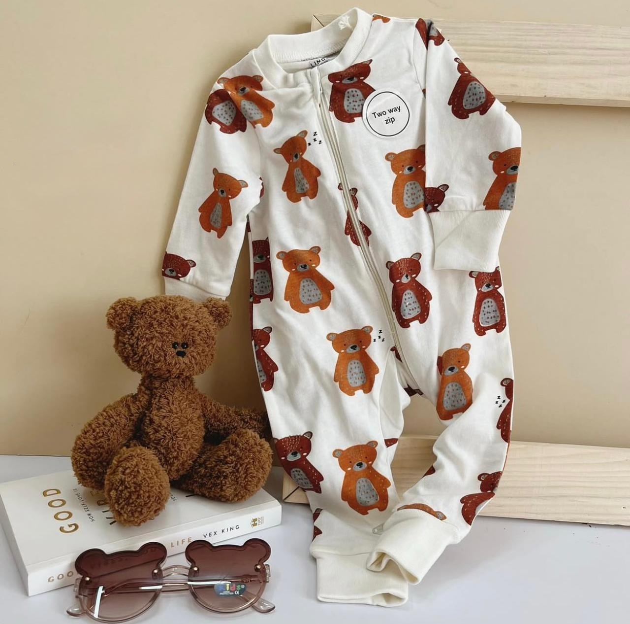 Baby Organic Cotton Printed Sleepsuit Full Body Romper