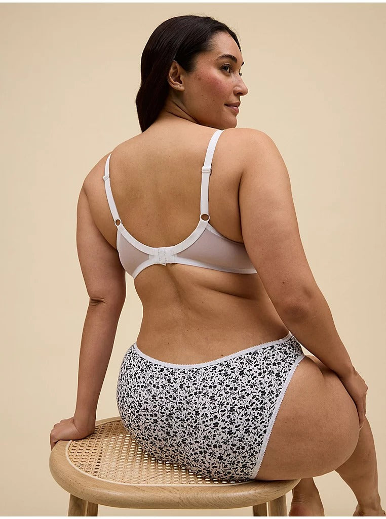 Pack of 3 Womens Cotton Stretch High Leg Briefs