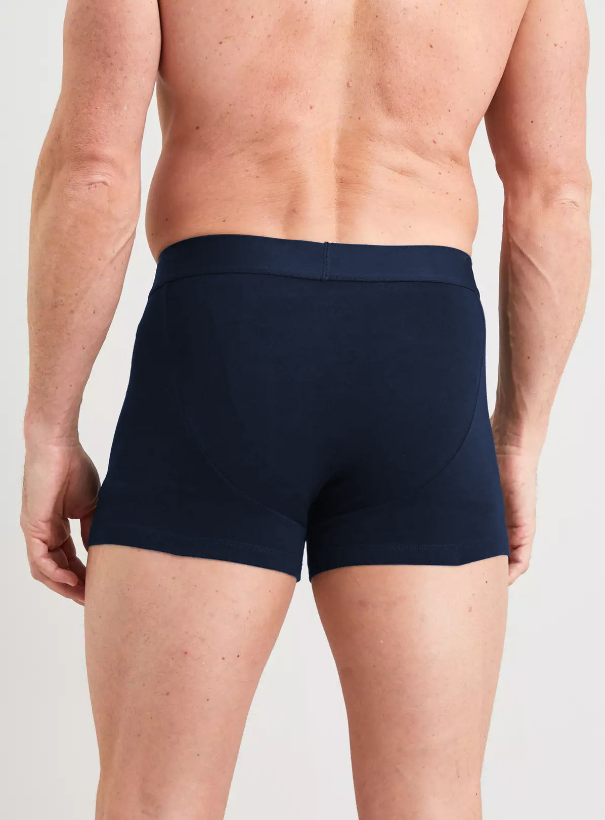 Mens Pack of 3 Navy Blue Stretch Cotton Boxer