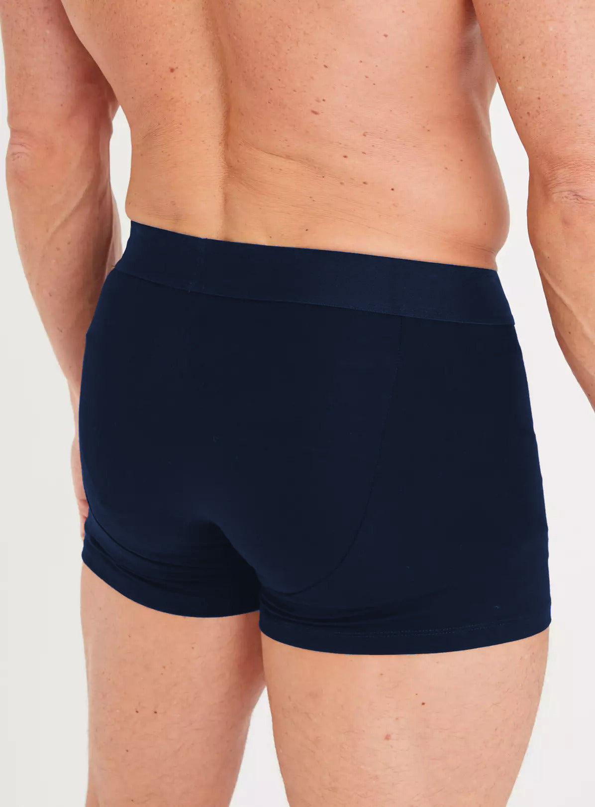 Mens Pack of 3 Navy Blue Stretch Cotton Boxer