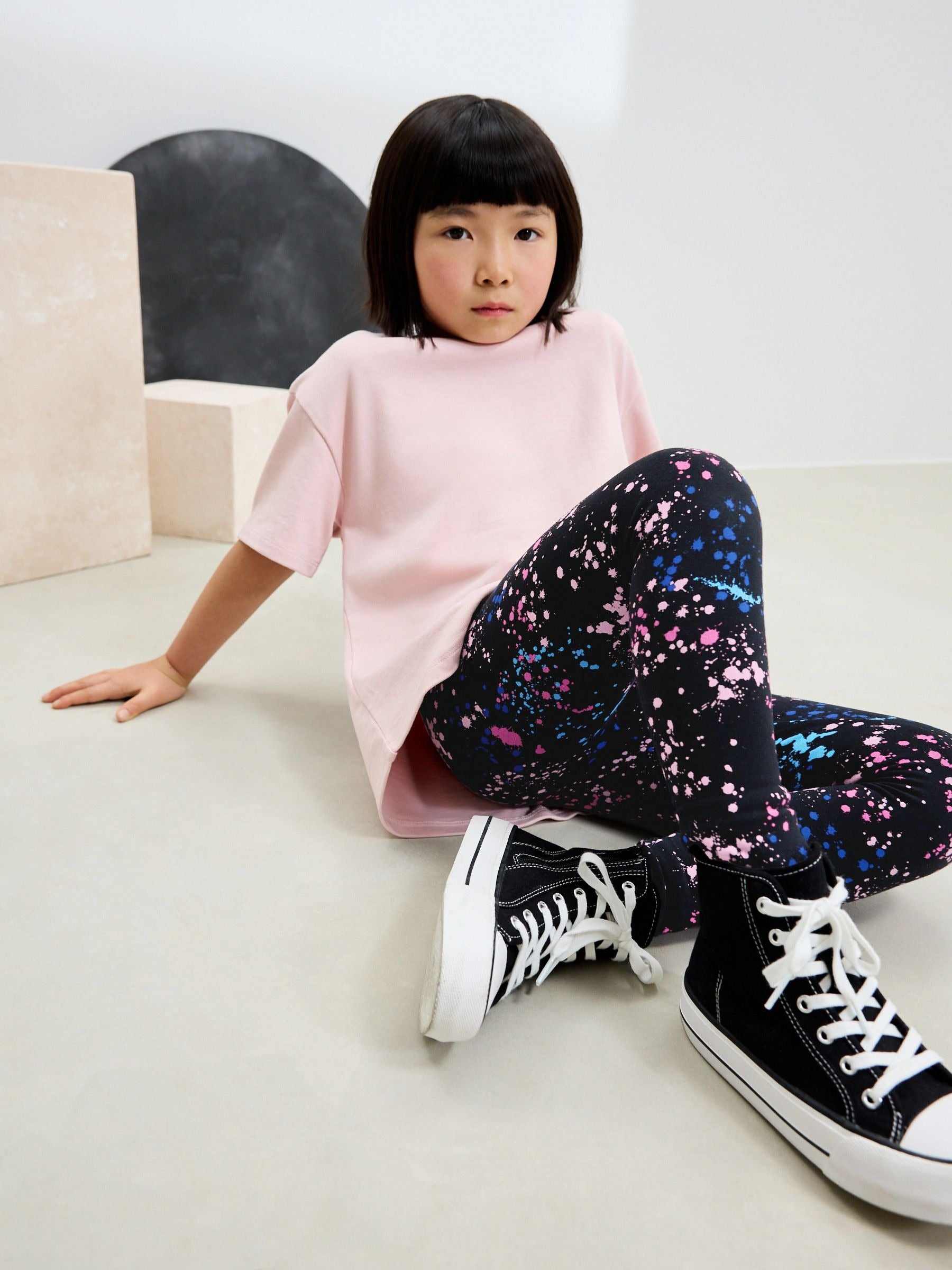 Girls Premium Cotton Jersey Printed Leggings