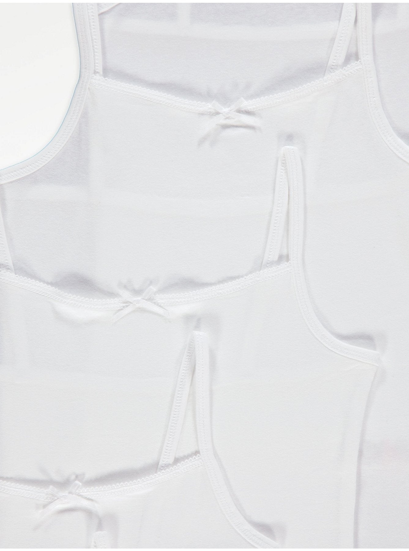 Pack of 3 Teen Girls White Tank Tops