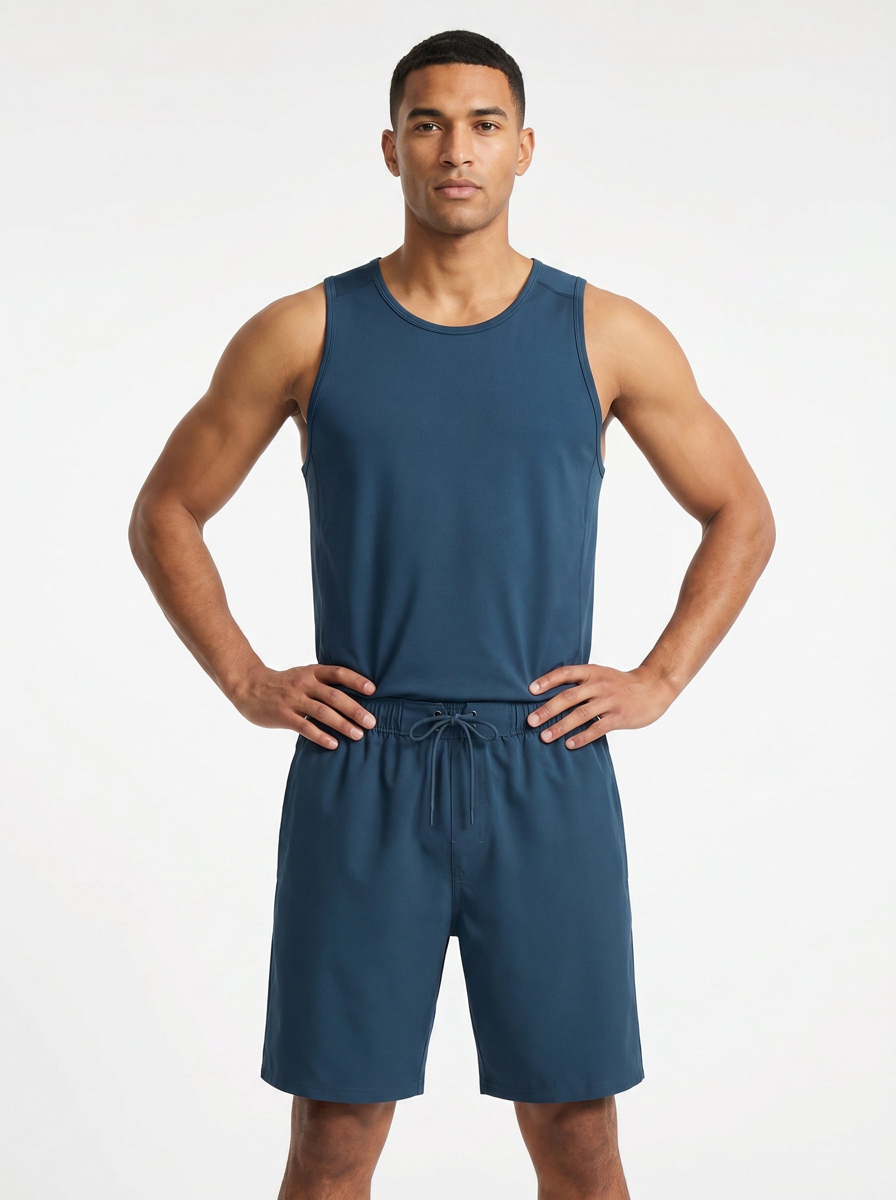 Mens Quick Dry Drawstring Comfort Casual Shorts with Side Pockets