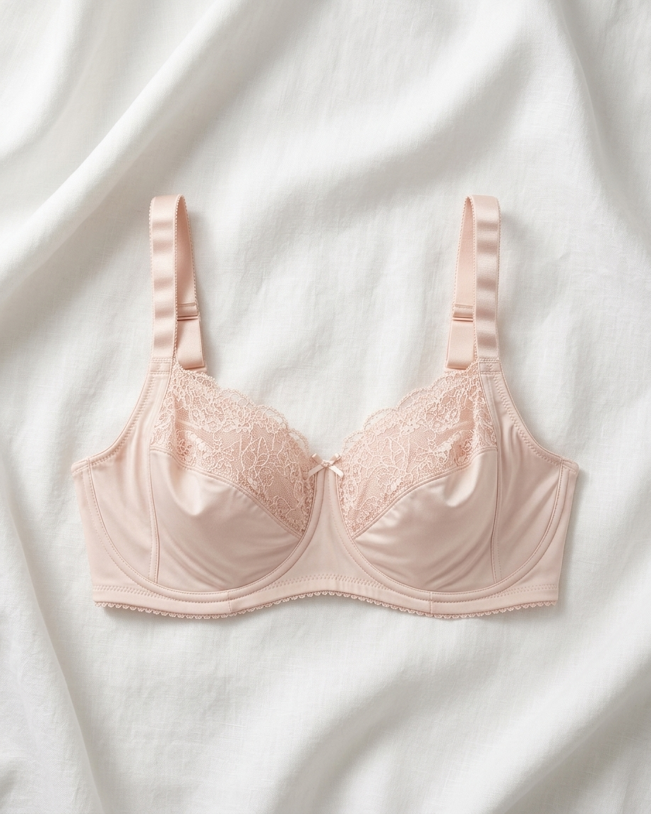 Womens Non-Padded Underwired Full Cup Lace Bra