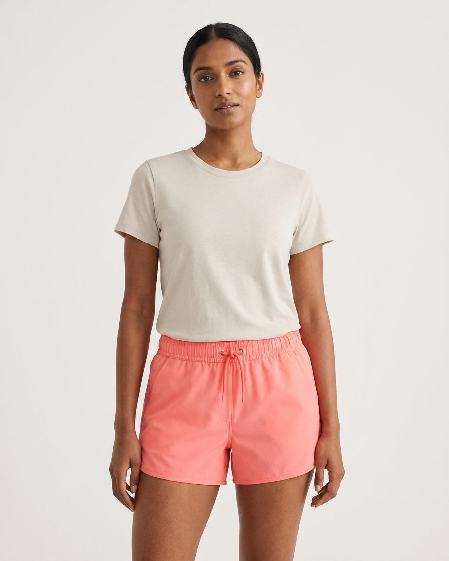 Womens Quick-Dry Swim Shorts with Side Pockets