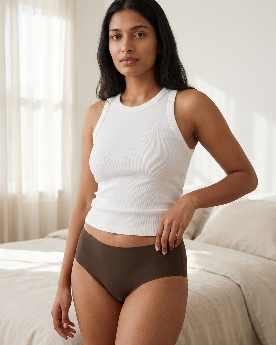 Women's No-Show Half Back Coverage Seamless Panty