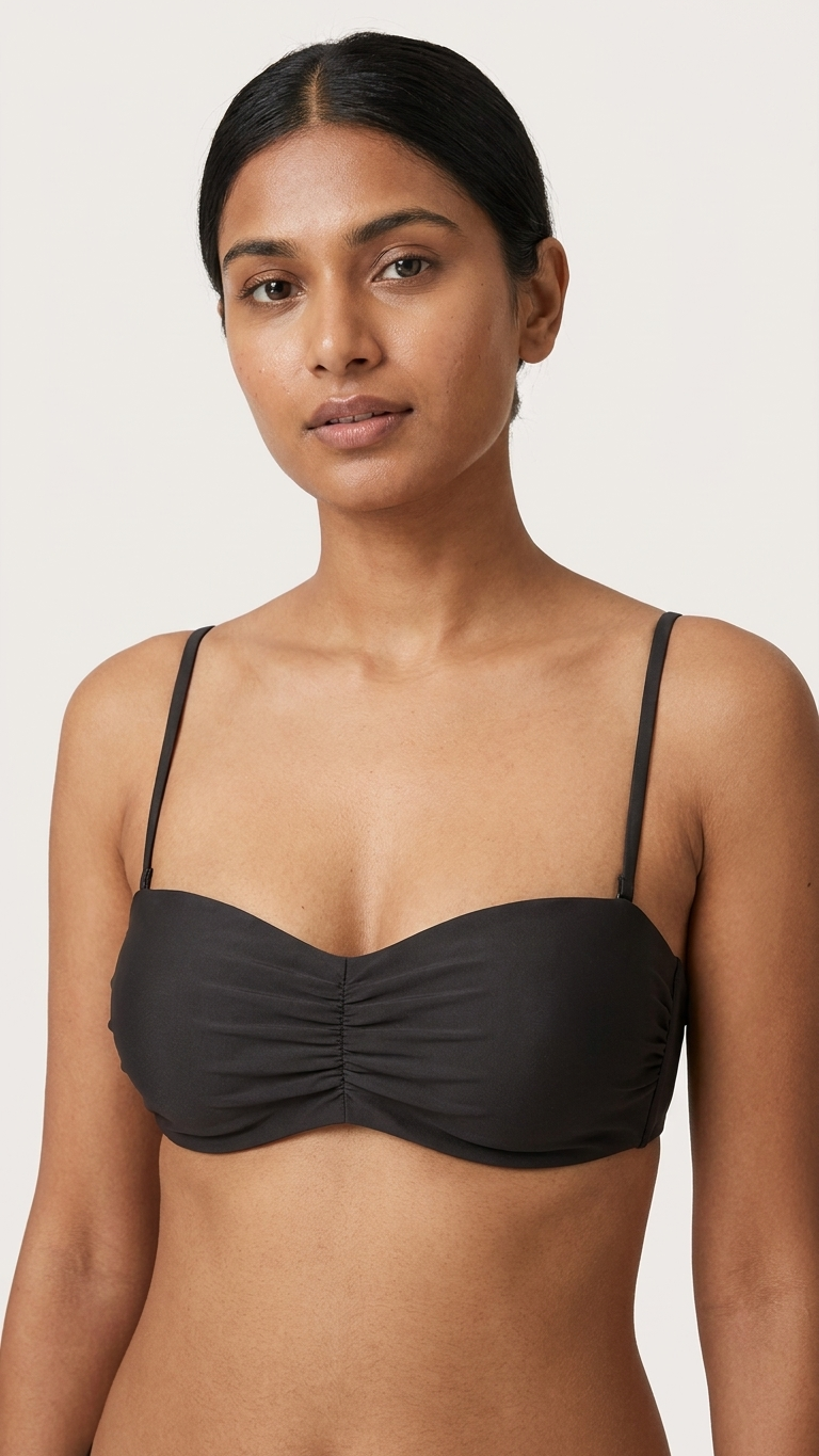 Women's Padded Ruched Bandeau Bra