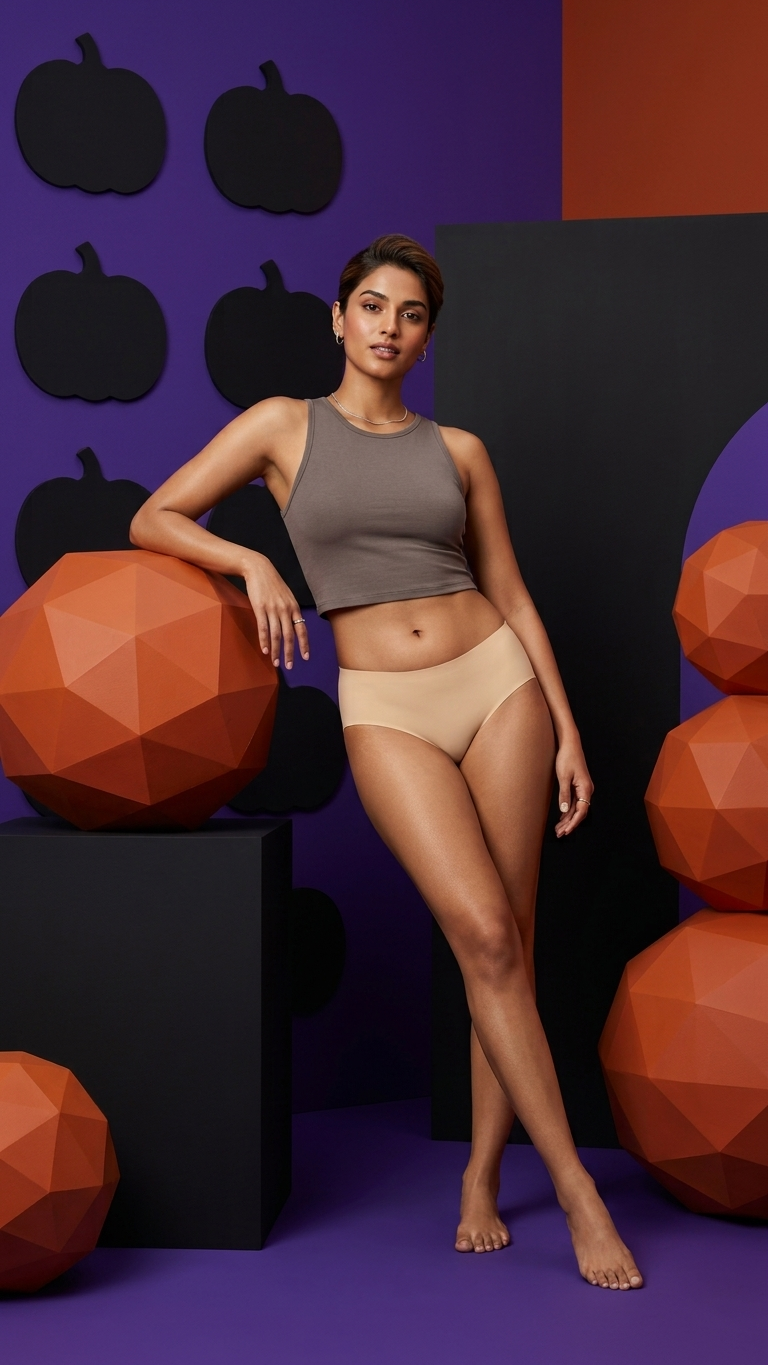 Women's No-Show Half Back Coverage Seamless Panty