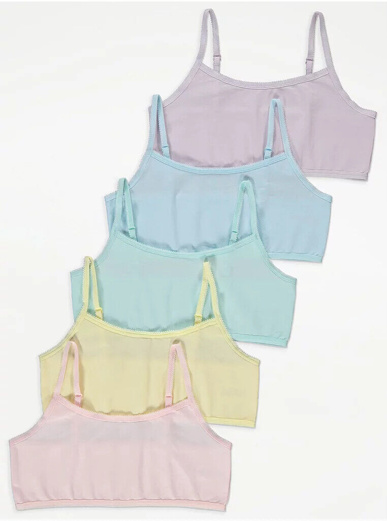 Pack of 3 Assorted Multicolor Girls Cotton Bra