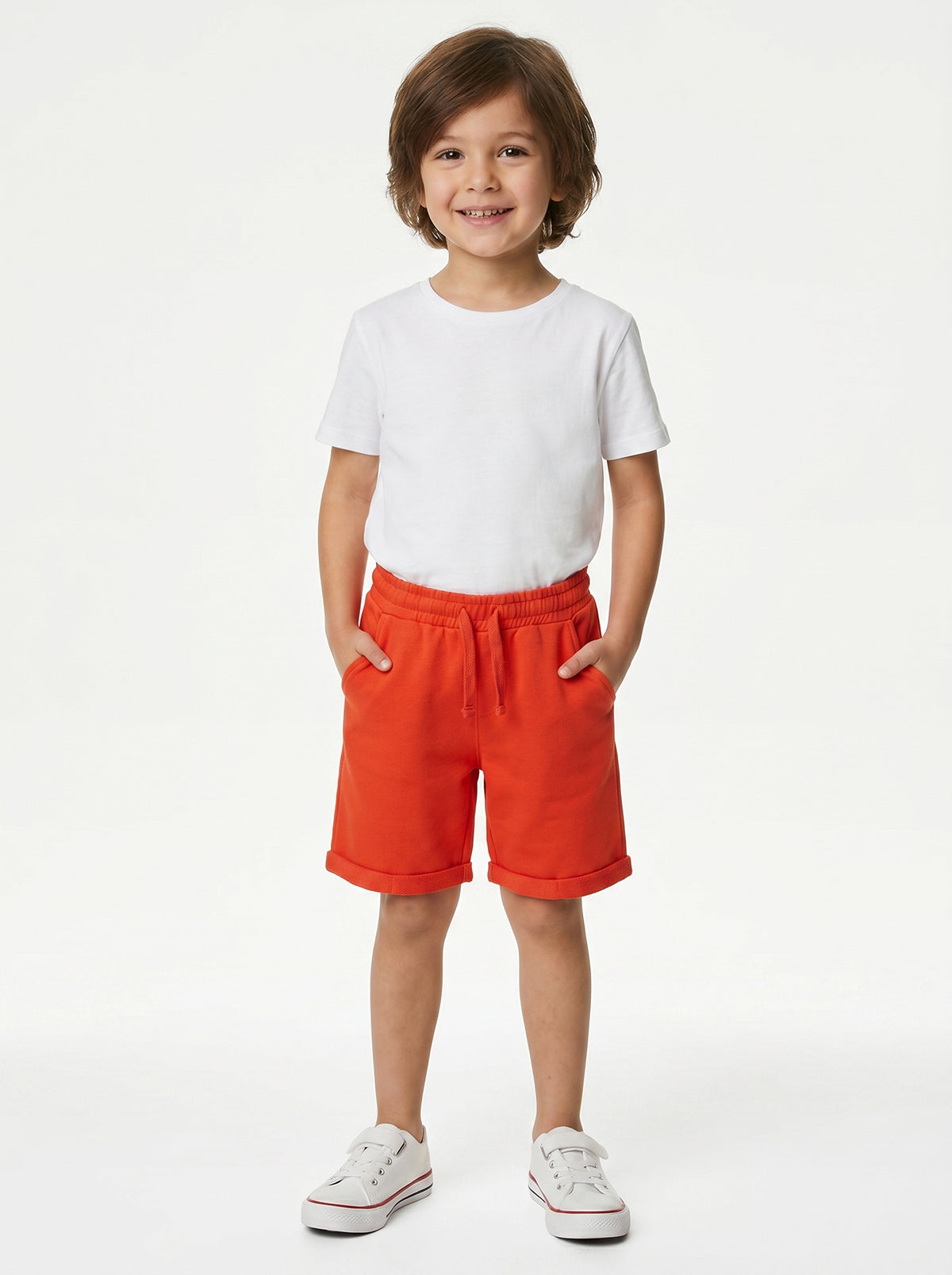 Boys Cotton Blend Drawstring Summer Shorts with Pockets