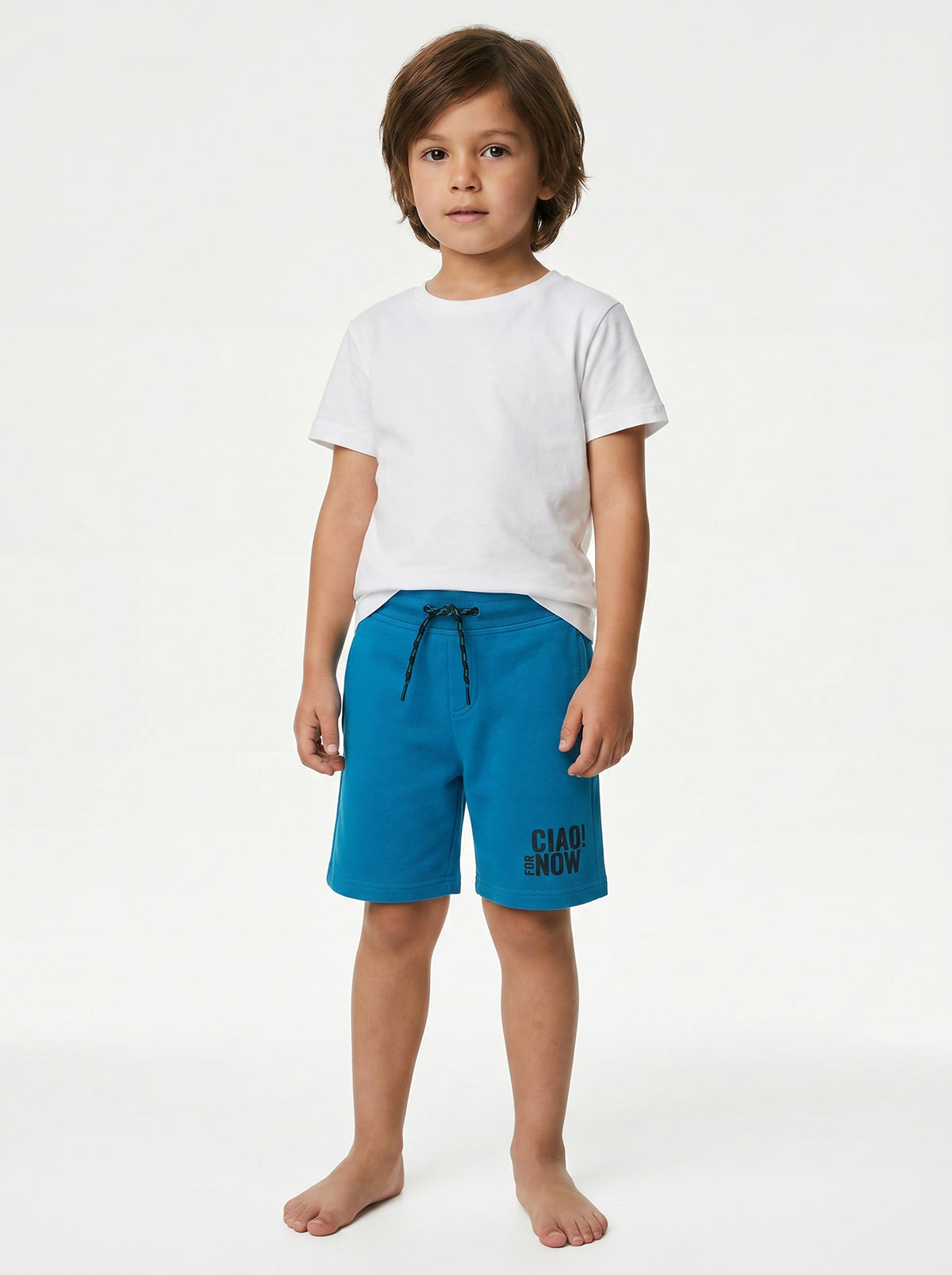 Boys Cotton Blend Printed Casual Summer Shorts with Pockets