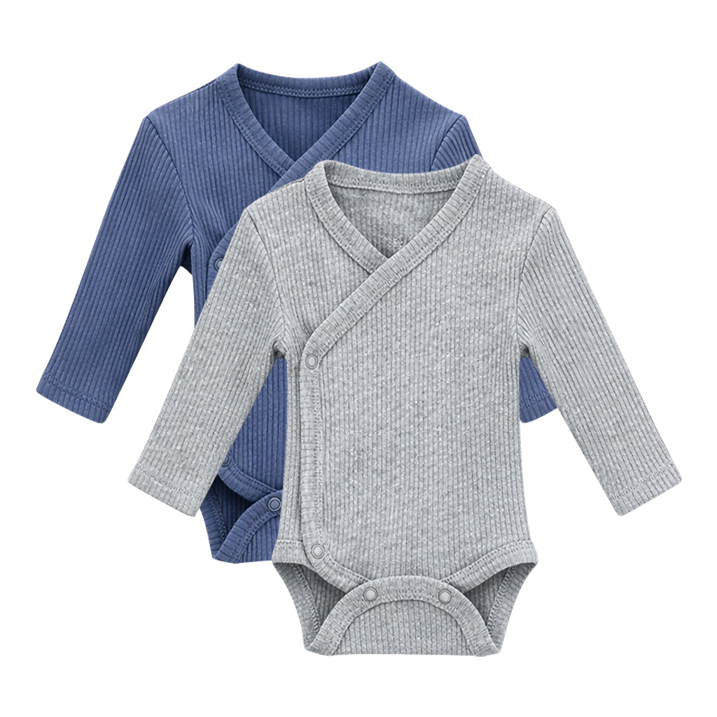 Toddler Baby Cotton Rib Long Sleeve Bodysuit Romper