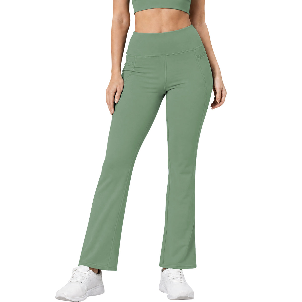 Womens High Waist Bootcut Yoga Pants with Pockets