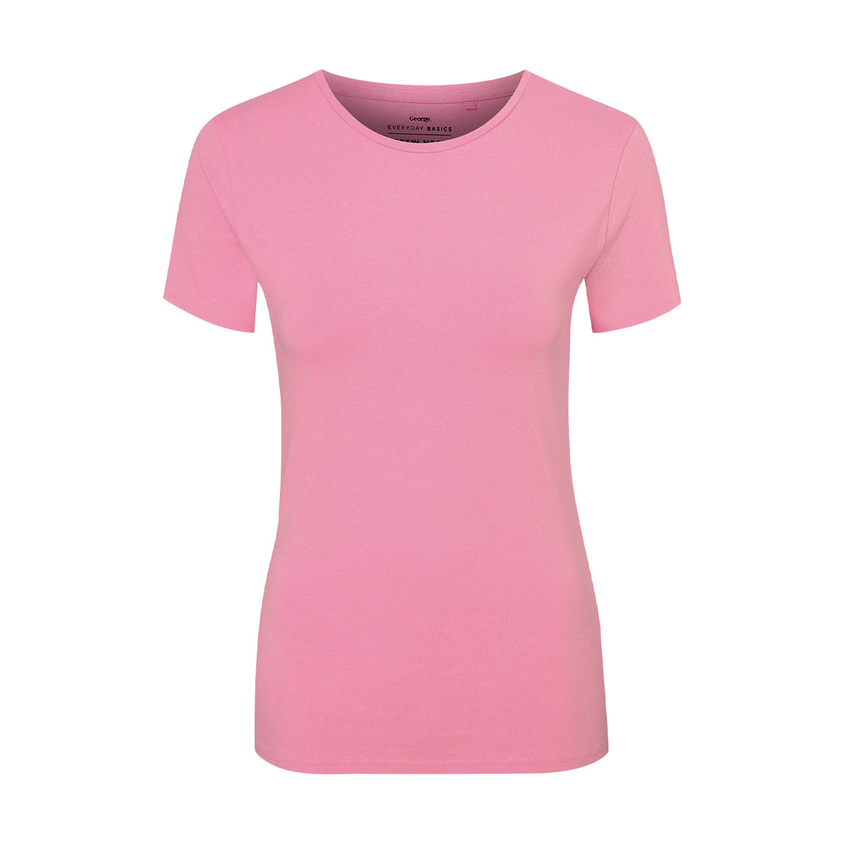Womens Crew Neck Short Sleeve Soft Cotton Jersey T-Shirt