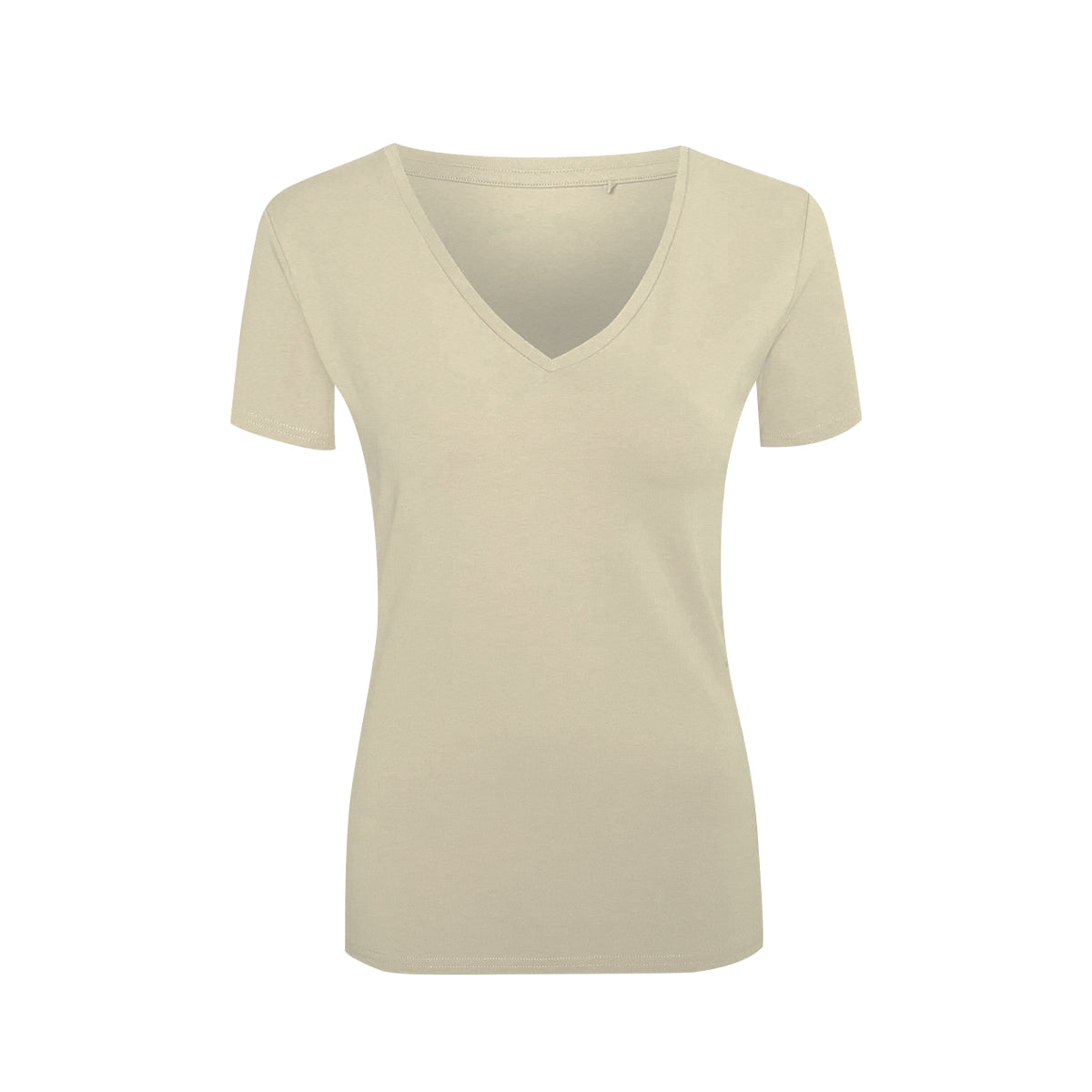 Womens V-Neck Short Sleeve Cotton Jersey T-Shirt