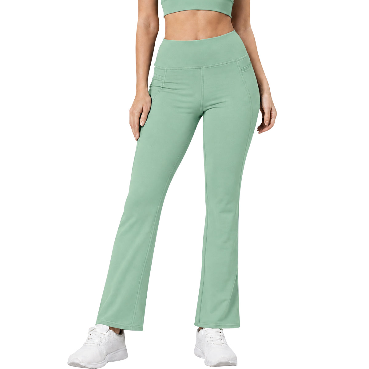 Womens High Waist Bootcut Yoga Pants with Pockets